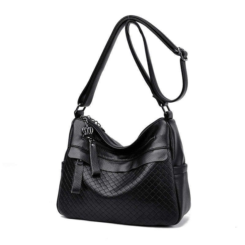 Textured Quilted Shoulder Bag