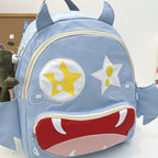 Playful plush backpack with animal face