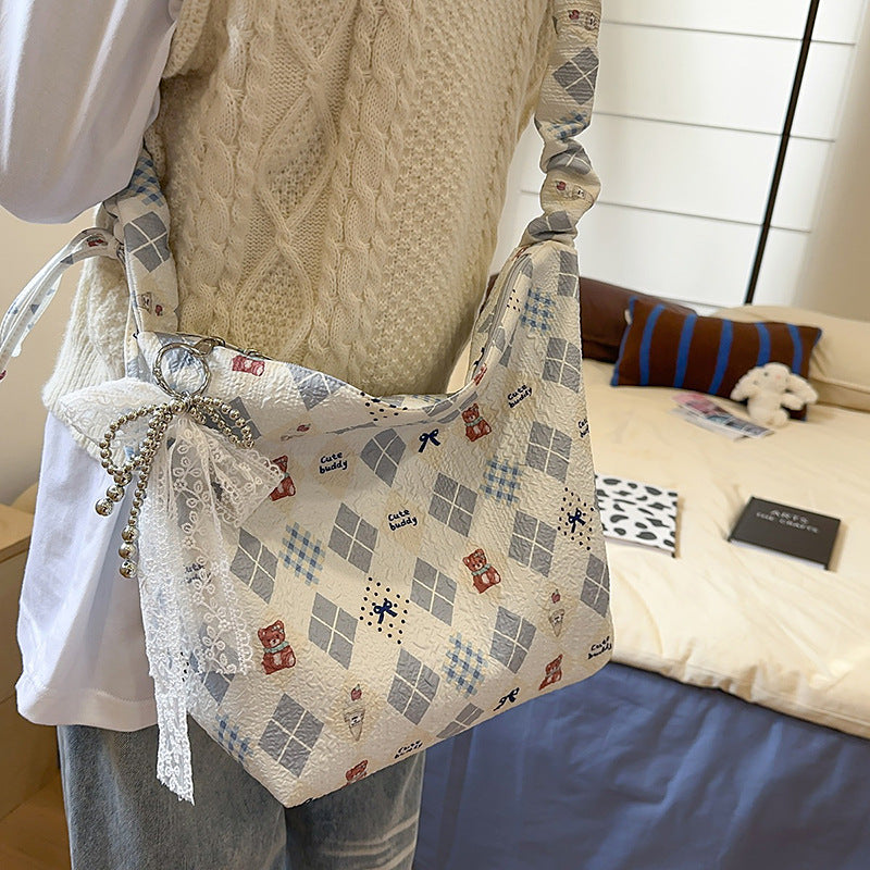 Playful Character-Themed Hobo Bag