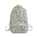 Backpack with Cute Bear Pattern and Functional Compartments