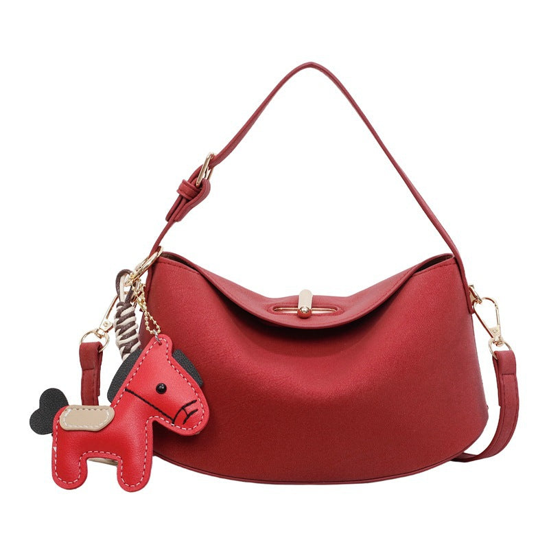 Women's shoulder bag with charming pendant and elegant design-https://detail.1688.com/offer/1027343816378.html-Calm Wears-Blue-Size: With pendant-Calm Wears