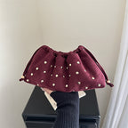 WoChic Studded Drawstring Clutch Bag