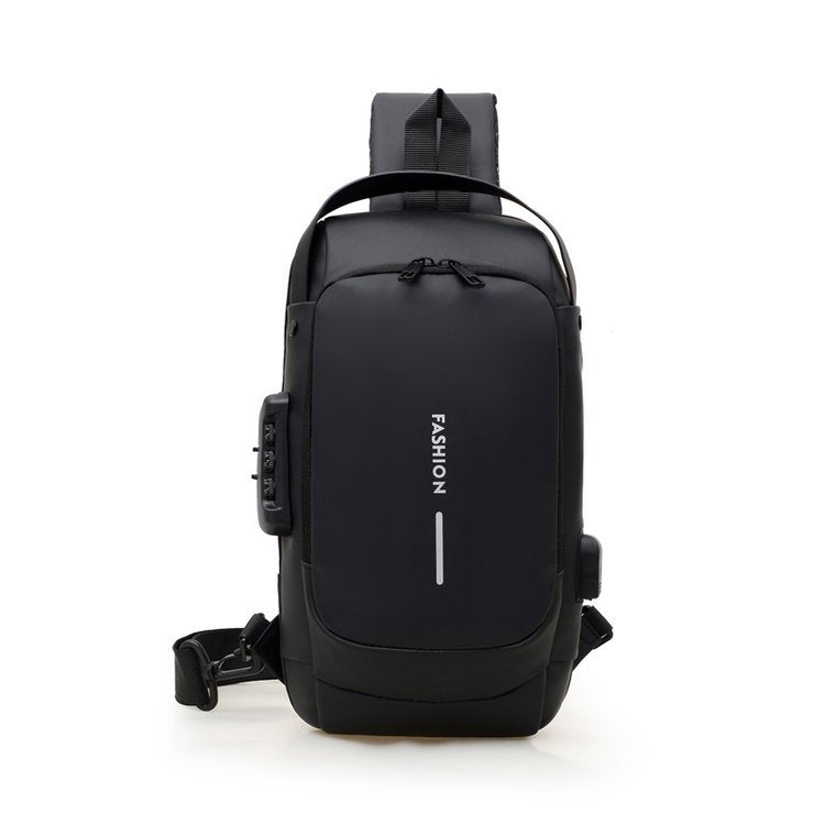 Shoulder bag with ergonomic design and multiple compartments