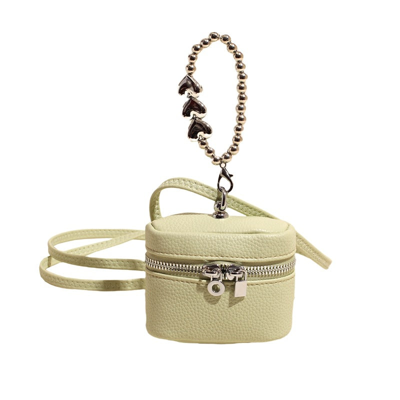 Ladies mini handbag with luxurious chain pendant-https://detail.1688.com/offer/930059638149.html-Calm Wears-Green-Size: Single bag + pendant-Calm Wears