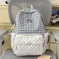 Playful Gingham and Polka Dot Backpack