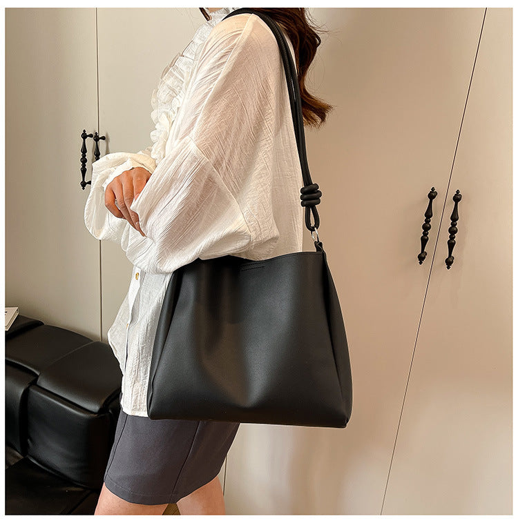 Minimalist Faux Leather Hobo Bag