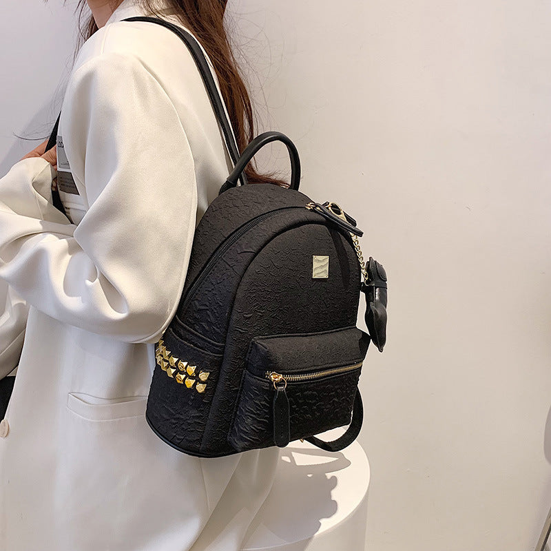 Textured Mini Backpack