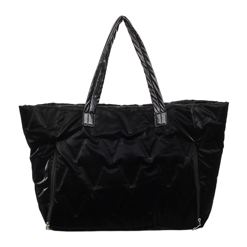 Spacious Quilted Travel Tote Calm Wears