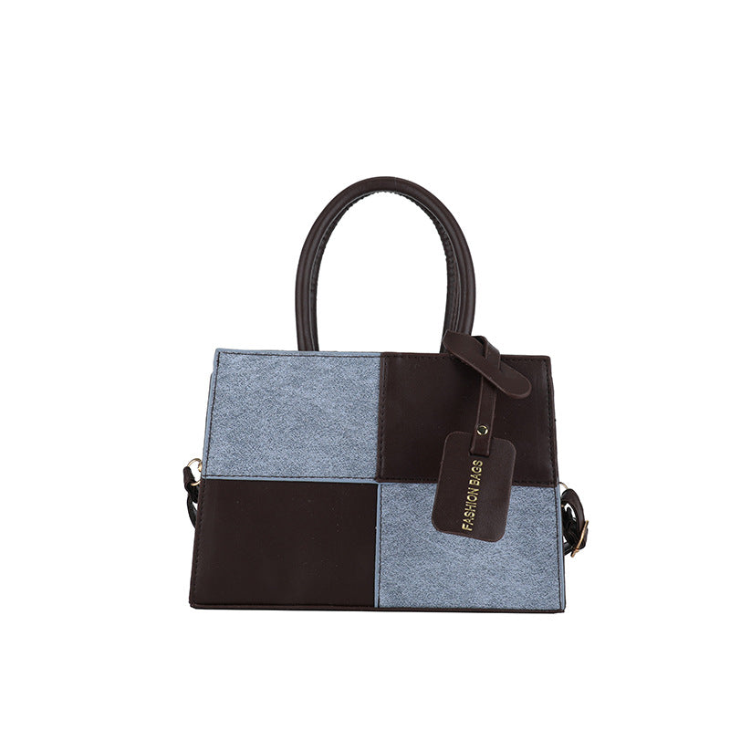 Geometric Patterned Handheld Tote Bag