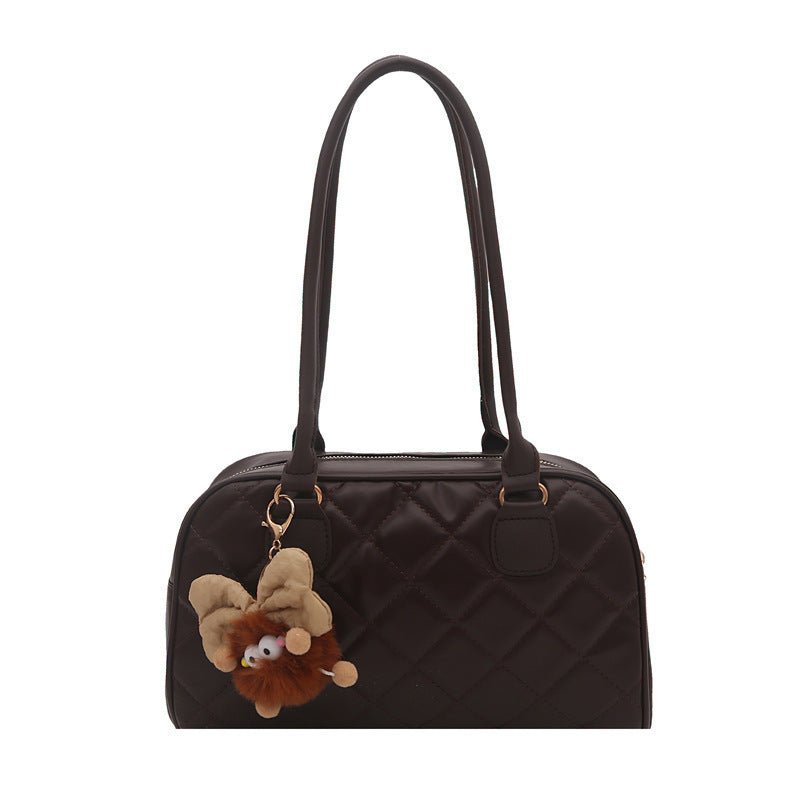 Quilted Faux Leather Handbag