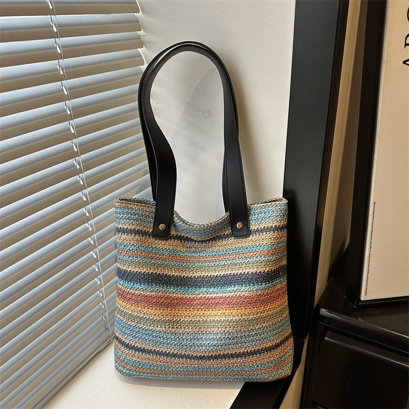 WoColorful Woven Tote Bag