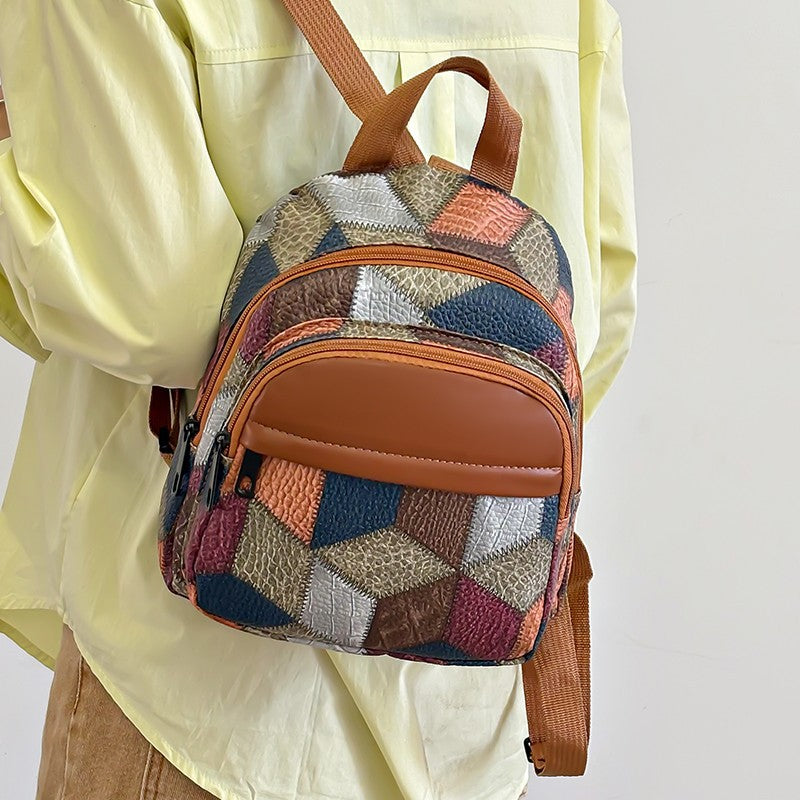 Geometric Patterned Fashion Backpack Calm Wears