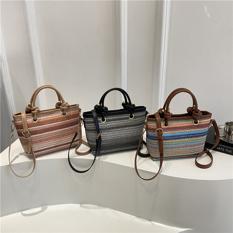 Woven Handheld Tote Bag