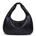 Handcrafted Woven Leather Hobo Bag