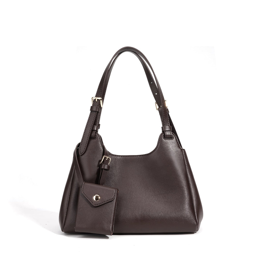 Women’s hobo bag made of high-quality leather with detachable mini-wallet-https://detail.1688.com/offer/1010315053397.html-Calm Wears-Coffee-26-Calm Wears