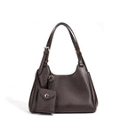 Women’s hobo bag made of high-quality leather with detachable mini-wallet-https://detail.1688.com/offer/1010315053397.html-Calm Wears-Coffee-26-Calm Wears