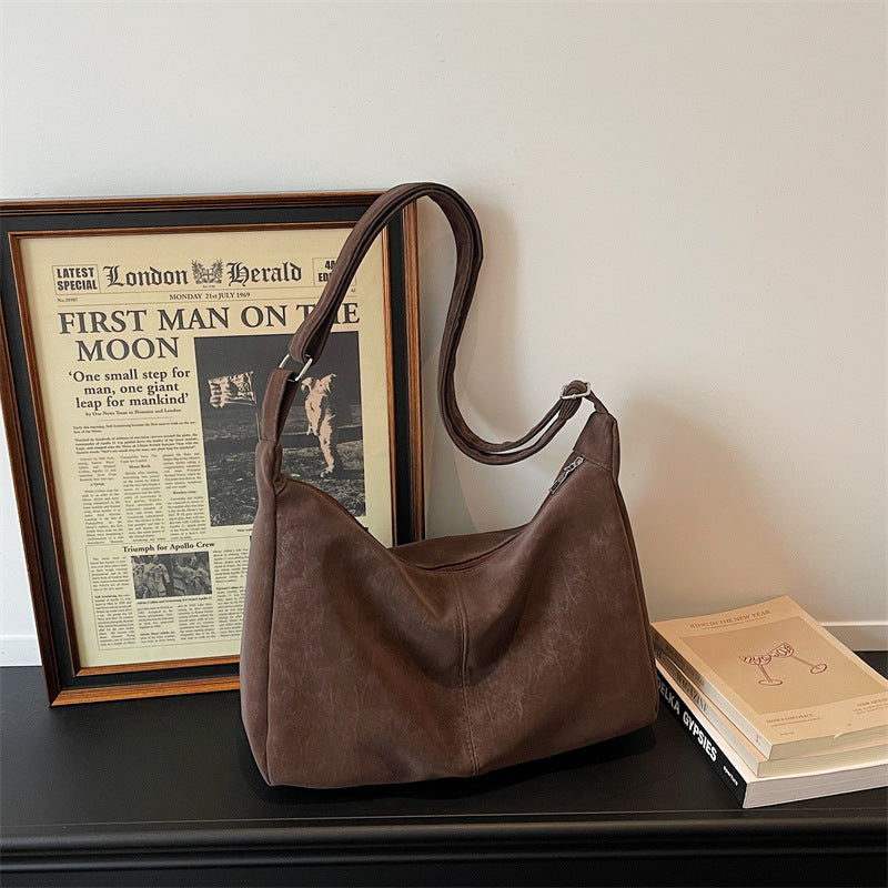 WoSoft Textured Faux Leather Hobo Bag