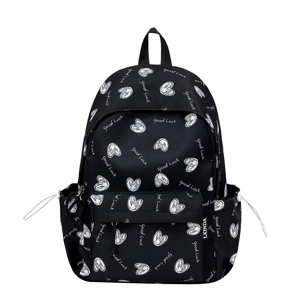 Heart-Pattern Casual Backpack