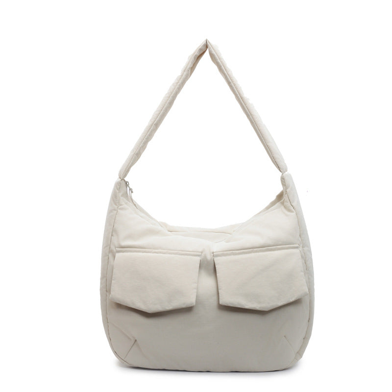Soft Fabric Shoulder Hobo Bag Calm Wears