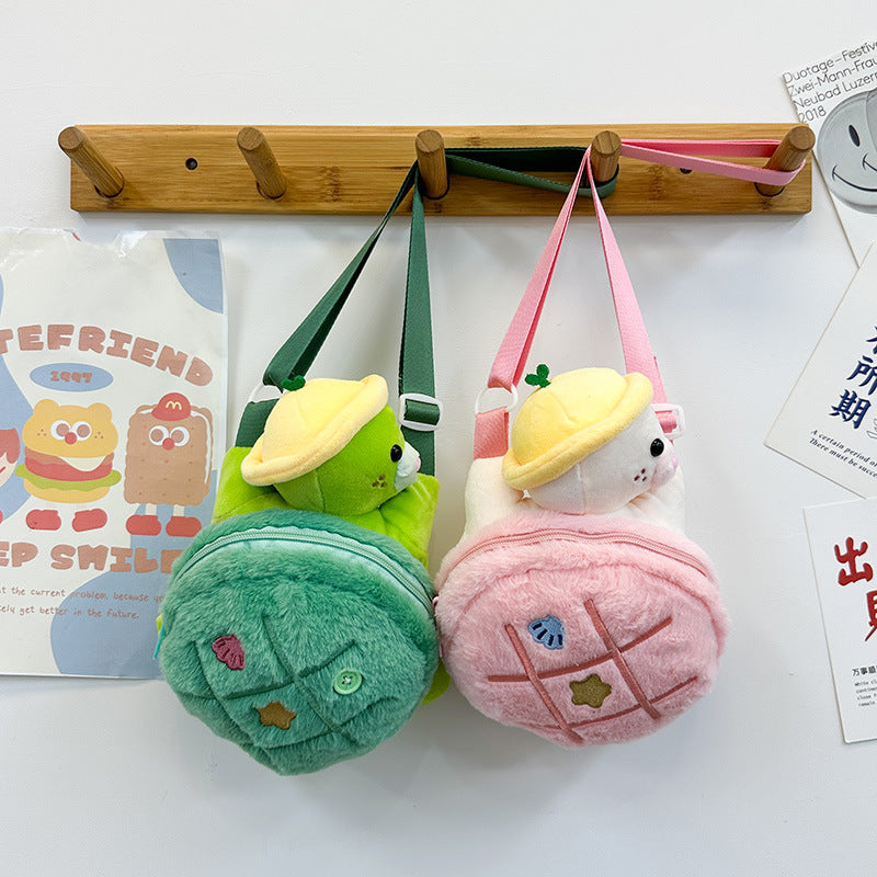 Cuddly soft children's backpack with cute animal design
