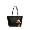 Women's tote bag made of high-quality artificial leather with a charming pendant from-https://detail.1688.com/offer/847109924464.html-Calm Wears-Black-Size: without pendant-Calm Wears