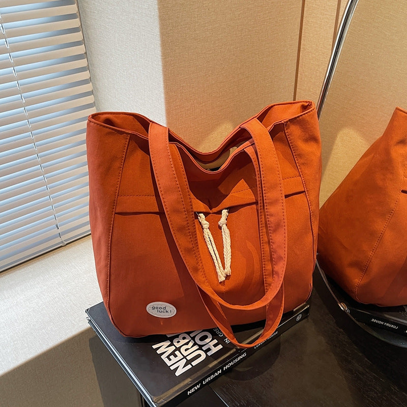 Casual Multi-Pocket Canvas Tote Bag Calm Wears