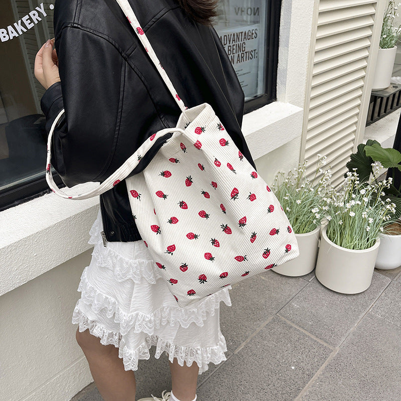WoPlayful Cherry Print Tote Bag