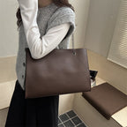 Women elegant tote bag with practical inner compartment and stylish chain strap-https://detail.1688.com/offer/1038616988417.html-Calm Wears-Braun-nothing-Calm Wears