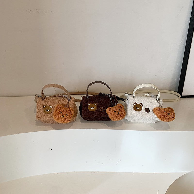 Plush Crossbody Bag with Cute Animal Design