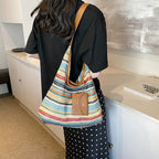 Colorful shoulder bag made of cotton with a practical additional pocket-taschenschmied20260417-Calm Wears-Blue-Calm Wears