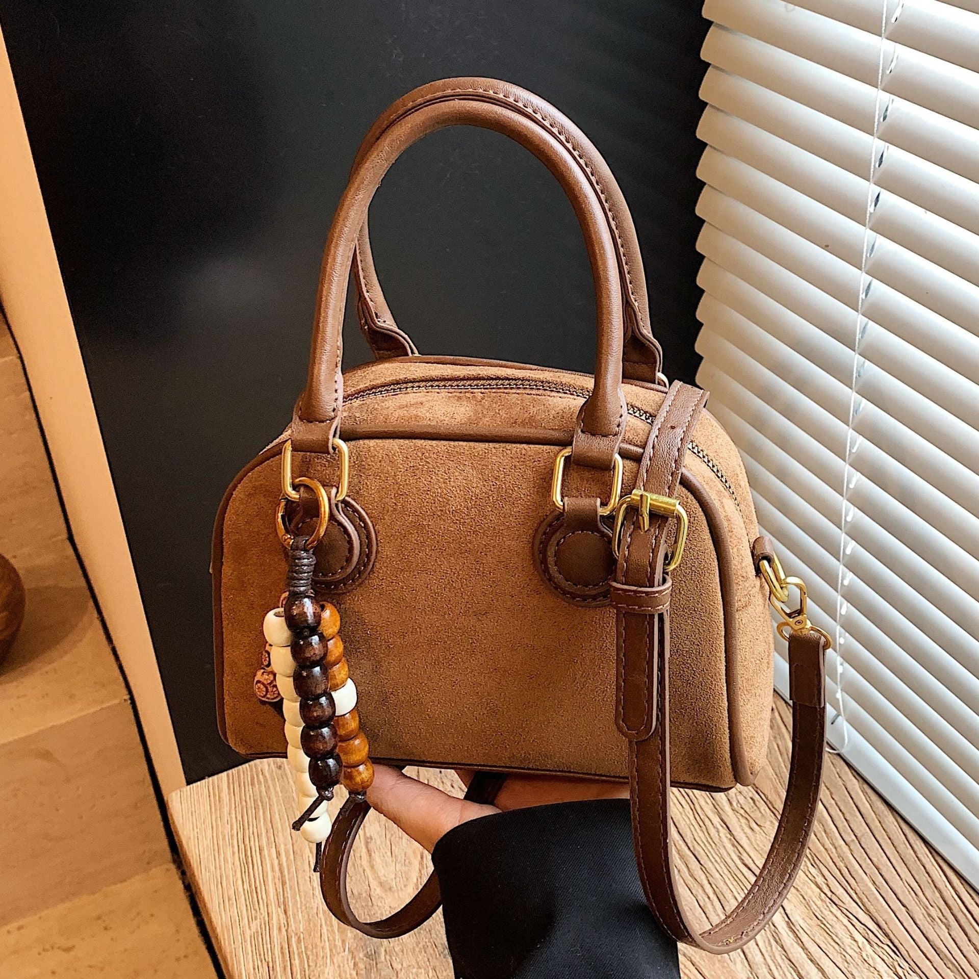 Ladies Mini Handbag with Playful Pendant