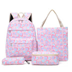 Set of backpack, tote bag and lunch box