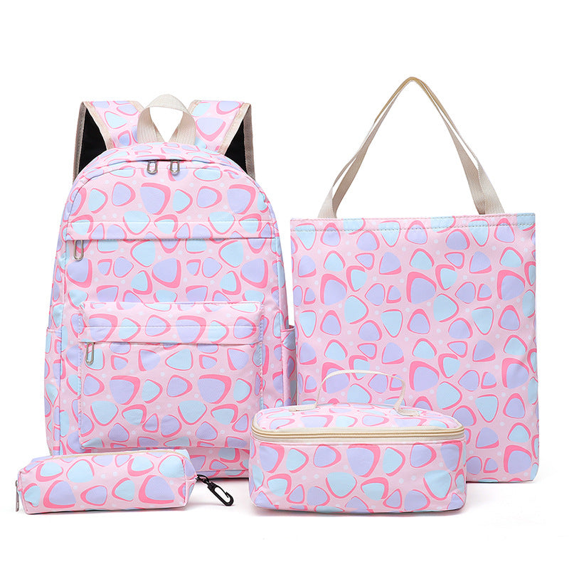 Set of backpack, tote bag and lunch box
