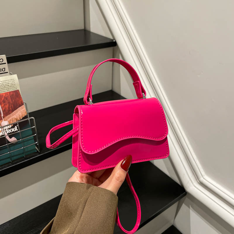 Stylish Patent Leather Mini Handbag