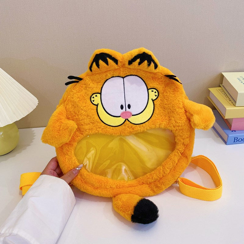 Plush backpack with cute animal face