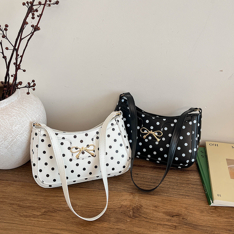 WoPolka Dot Patterned Hobo Handbag