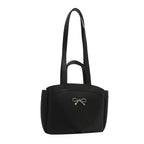 Elegant Bow Accent Handheld Tote Bag
