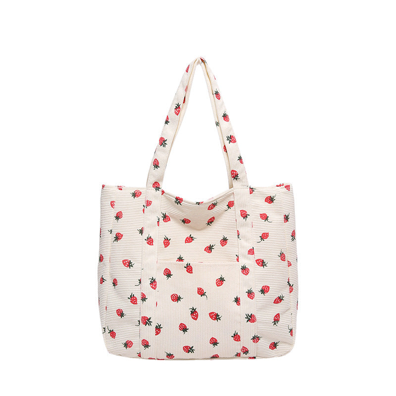 WoStylish Corduroy Shopping Tote