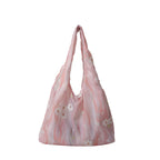 Elegant Floral Printed Shoulder Tote Bag