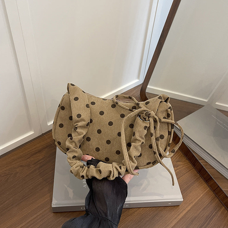 Vintage Polka Dot Crossbody Handbag