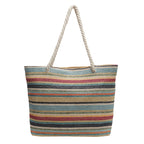 Spacious Striped Beach Tote Calm Wears
