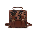 Chic Leopard Print Satchel Crossbody Bag