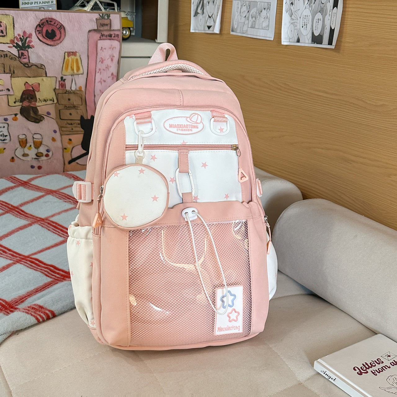 Versatile Travel School Backpack-https://detail.1688.com/offer/1051941517586.html-Calm Wears-Pink-Calm Wears