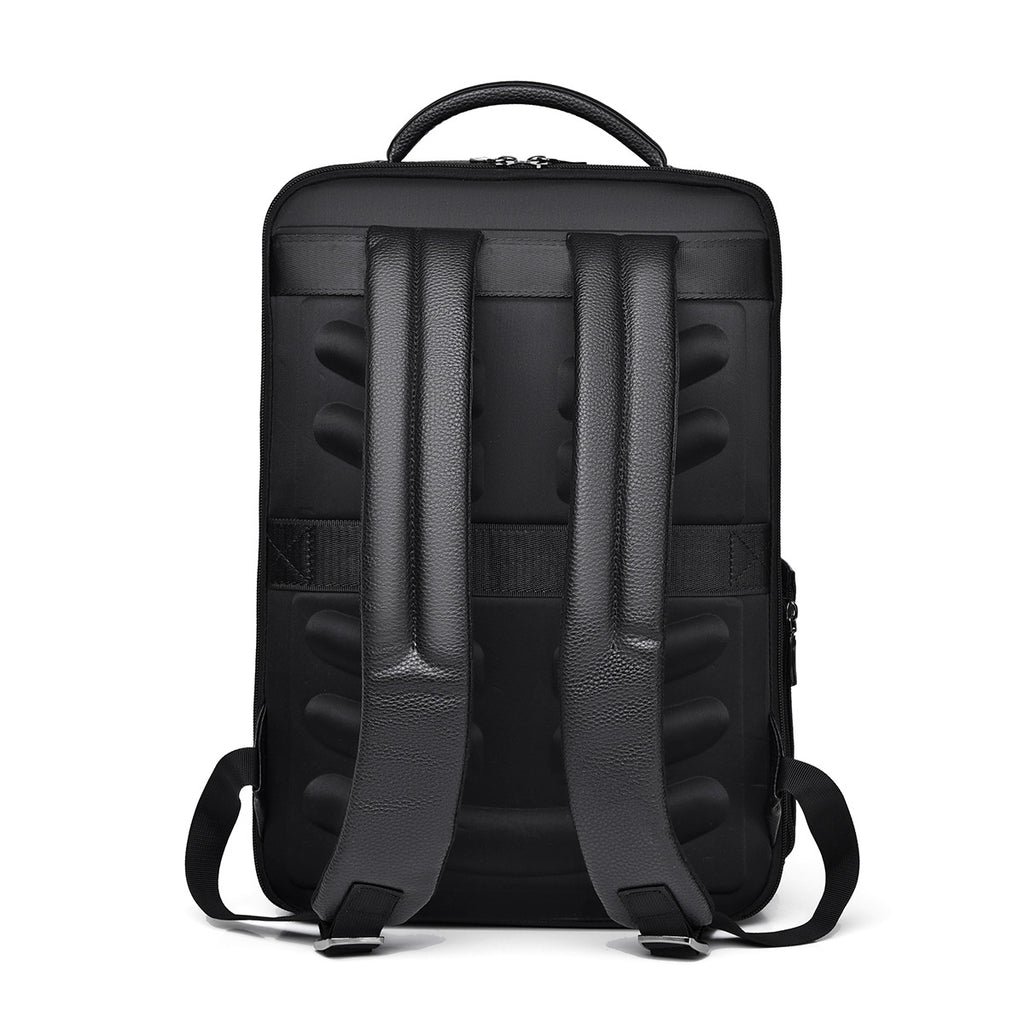 Sleek Leather Laptop Backpack