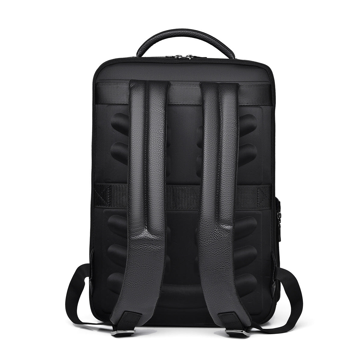 Sleek Leather Laptop Backpack