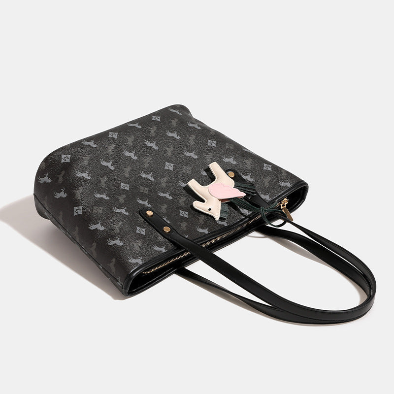 Women's casual tote bag with playful design and detachable pendant-https://detail.1688.com/offer/836606217939.html-Calm Wears-Beige-nothing-Calm Wears