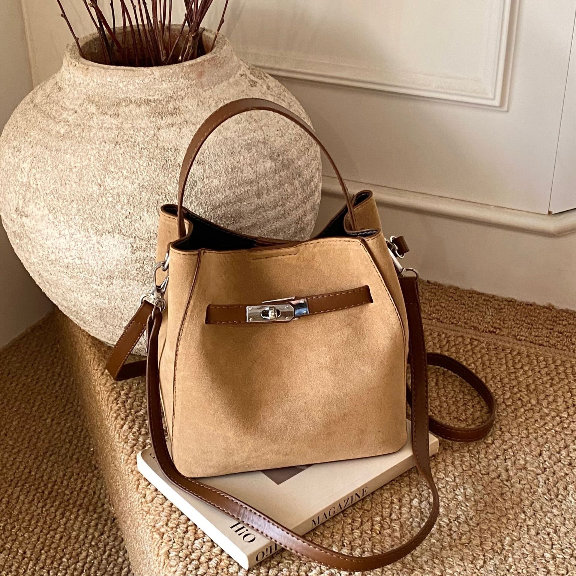 Ladies elegant suede tote bag-https://detail.1688.com/offer/993248874055.html-Calm Wears-Braun-nothing-Calm Wears
