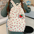 Backpack with Playful Strawberry Design