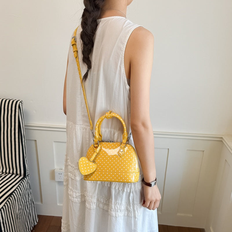 Women’s mini handbag with playful polka dot pattern and detachable shoulder strap-https://detail.1688.com/offer/1060207738711.html-Calm Wears-Yellow-nothing-Calm Wears