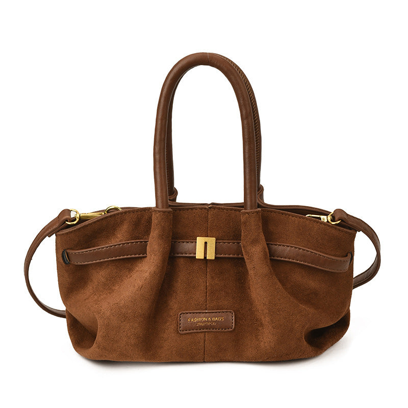 Women trendy hobo bag made of high-quality suede-https://detail.1688.com/offer/992387479305.html-Calm Wears-Braun-nothing-Calm Wears